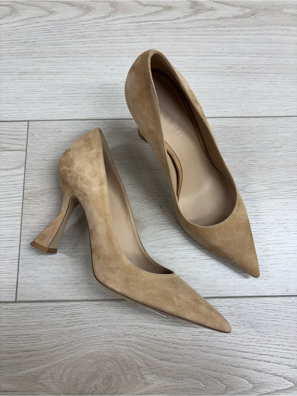 M. Gemi The Cinzia Due 90mm Heel in Cappuccino